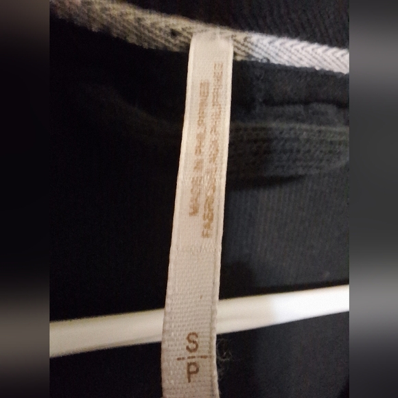 Free people sm black Flared and Femme Jacket blazer military style crop ruffle - Picture 6 of 11